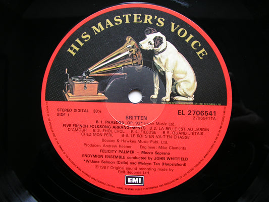 BRITTEN: PHAEDRA / LES ILLUMINATIONS / FRENCH FOLKSONG ARRANGEMENTS    SOLOISTS / ENDYMION ENSEMBLE / WHITFIELD      27 0654