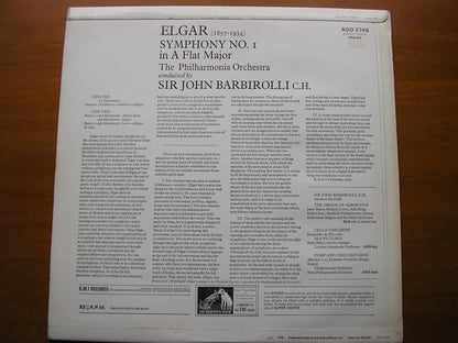 ELGAR: SYMPHONY No. 1      BARBIROLLI / PHILHARMONIA ORCHESTRA     ASD 2748