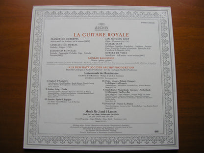 LA GUITARE ROYALE: DE VISEE / SANZ / LOGY / RONCALLI / DE MURCIA / CORBETTA      KONRAD RAGOSSNIG    2533 365
