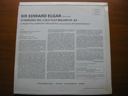 ELGAR: SYMPHONY No. 2      BOULT / LONDON PHILHARMONIC     SRCS 40