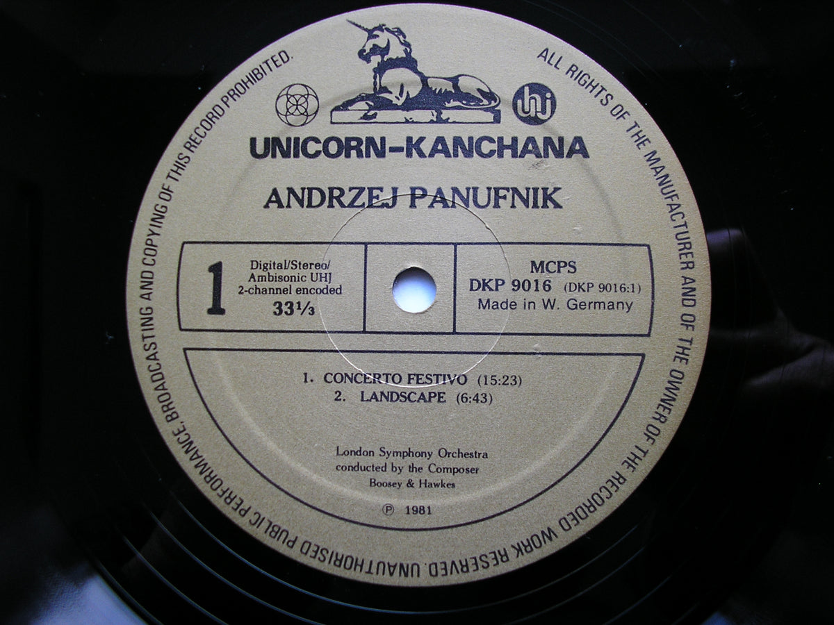 PANUFNIK: CONCERTO FESTIVO / LANDSCAPE / CONCERTINO      PANUFNIK / LONDON SYMPHONY    DKP 9016