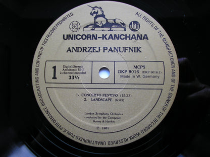 PANUFNIK: CONCERTO FESTIVO / LANDSCAPE / CONCERTINO      PANUFNIK / LONDON SYMPHONY    DKP 9016