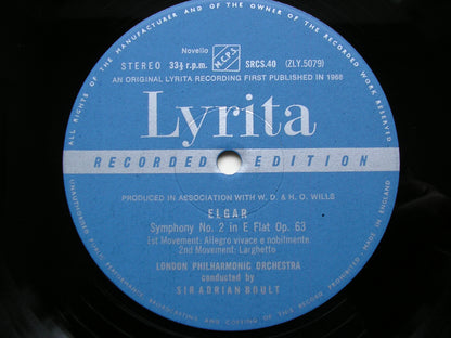 ELGAR: SYMPHONY No. 2      BOULT / LONDON PHILHARMONIC     SRCS 40