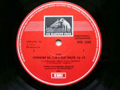 ELGAR: SYMPHONY No. 2     BOULT / LONDON PHILHARMONIC    ASD 3266
