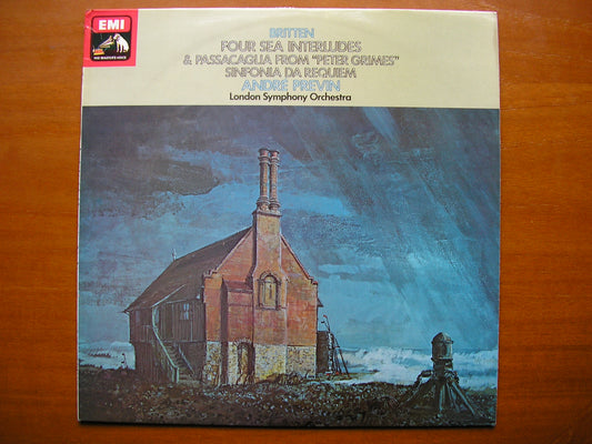 BRITTEN: FOUR SEA INTERLUDES & PASSACAGLIA from PETER GRIMES / SINFONIA DA REQUIEM     PREVIN / LONDON SYMPHONY    ASD 3154