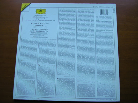 HARRIS: SYMPHONY No. 3 / SCHUMAN: SYMPHONY No. 3       BERNSTEIN / NEW YORK PHILHARMONIC     419 780
