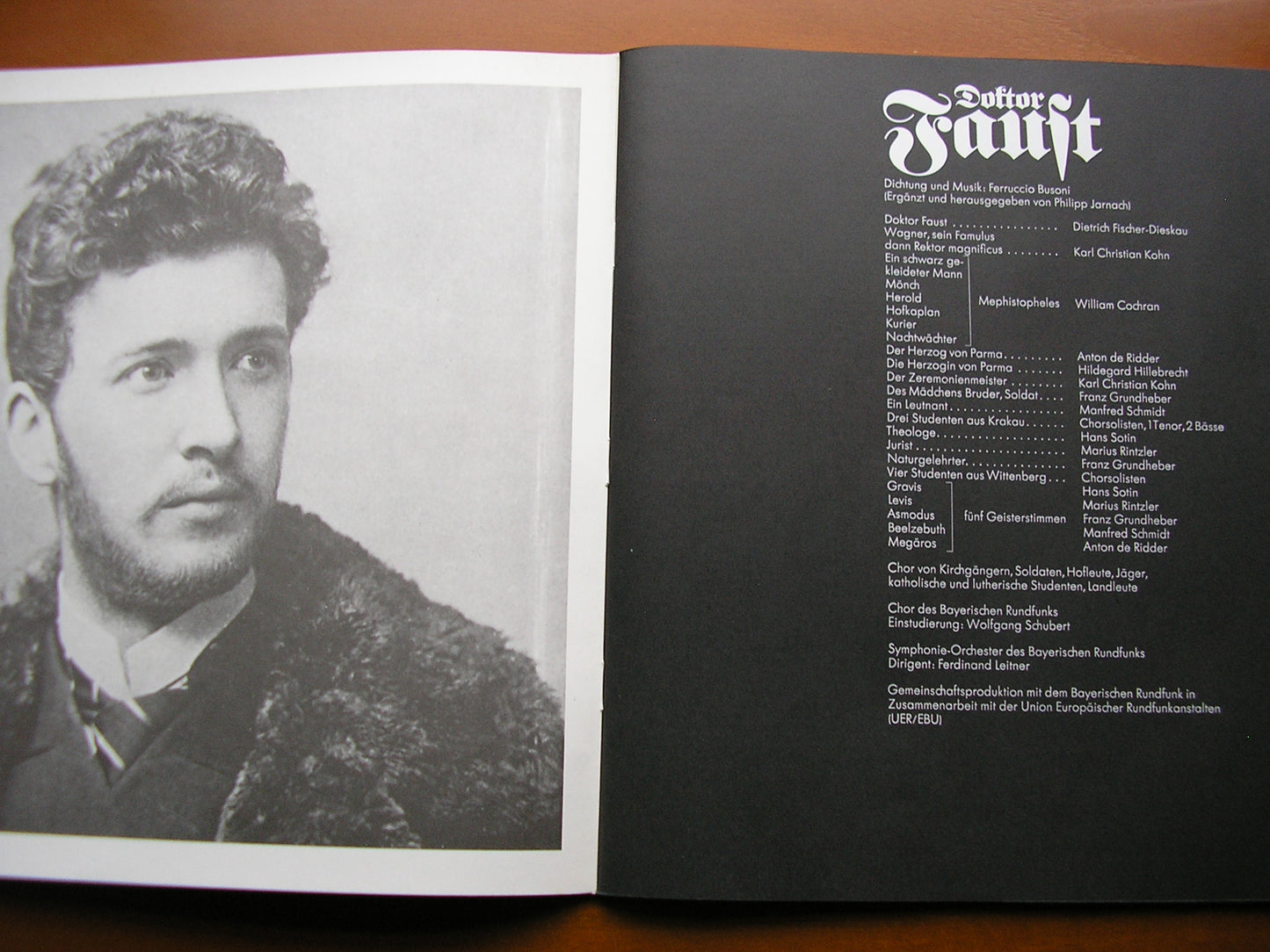 BUSONI: DOKTOR FAUST     FISCHER-DIESKAU / COCHRAN / HILLEBRECHT / DE RIDDER / BAVARIAN RADIO    3LP    2709 032