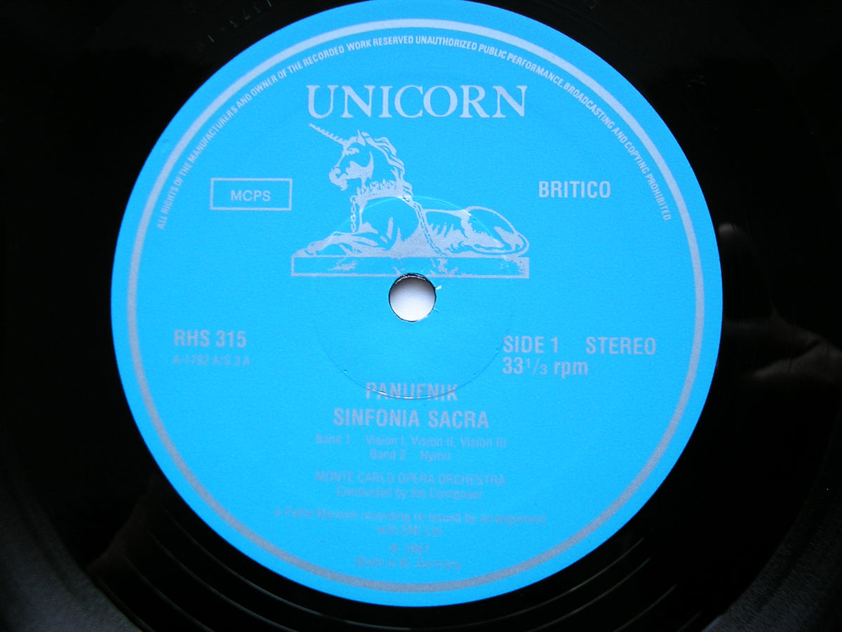 PANUFNIK: SINFONIA SACRA / SINFONIA RUSTICA     PANUFNIK / MONTE CARLO OPERA ORCHESTRA       RHS 315
