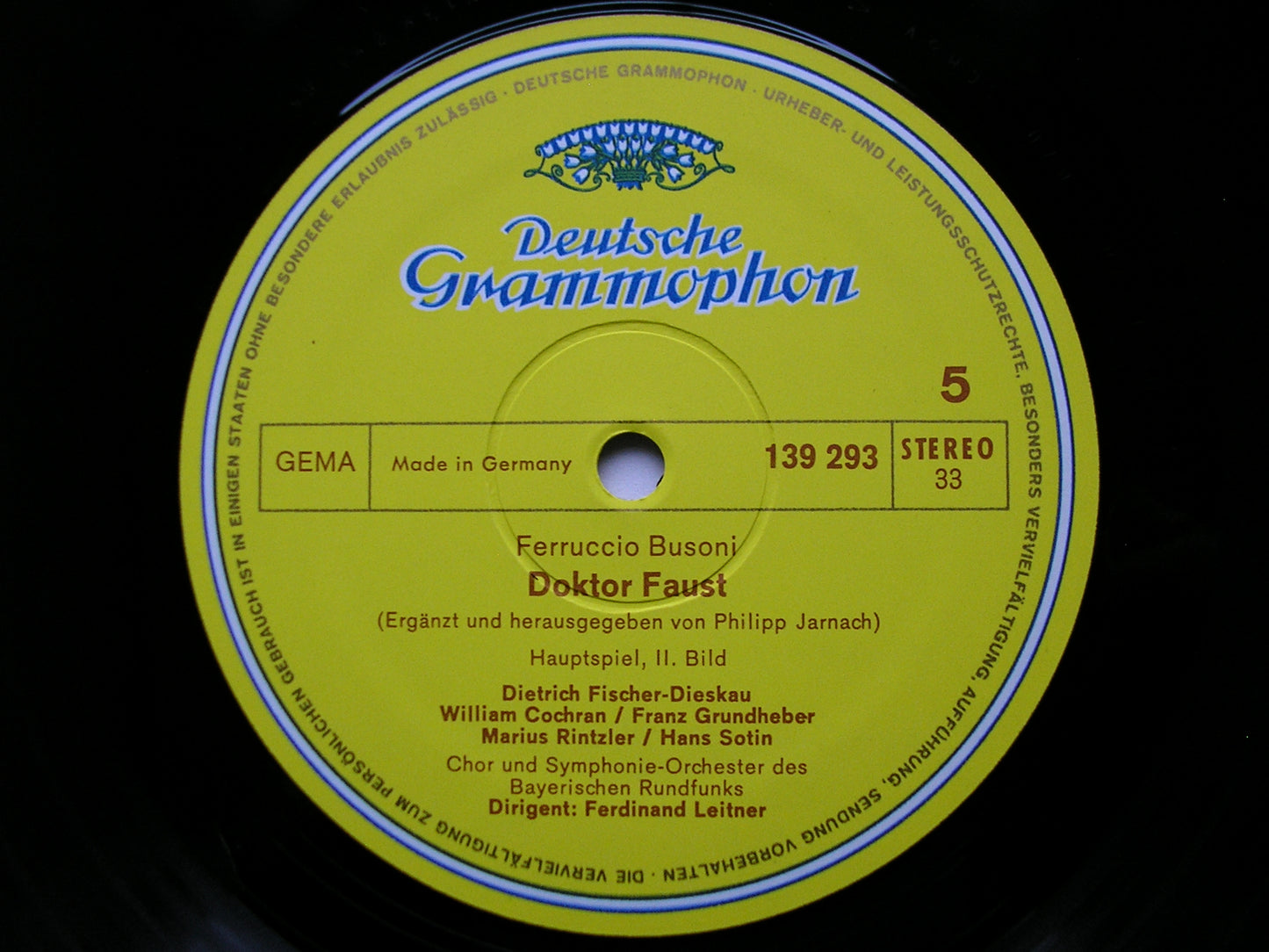 BUSONI: DOKTOR FAUST     FISCHER-DIESKAU / COCHRAN / HILLEBRECHT / DE RIDDER / BAVARIAN RADIO    3LP    2709 032