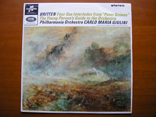 BRITTEN: YOUNG PERSON'S GUIDE TO THE ORCHESTRA / FOUR SEA INTERLUDES     GIULINI / PHILHARMONIA    SAX 2555