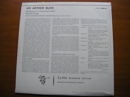 BLISS: MEDITATIONS ON A THEME BY JOHN BLOW / MUSIC FOR STRINGS   RIGNOLD / CBSO   SRCS 33