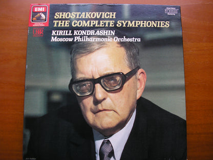SHOSTAKOVICH: THE COMPLETE SYMPHONIES    KONDRASHIN / MOSCOW PHILHARMONIC  12 LP BOX SET   EX 2903873