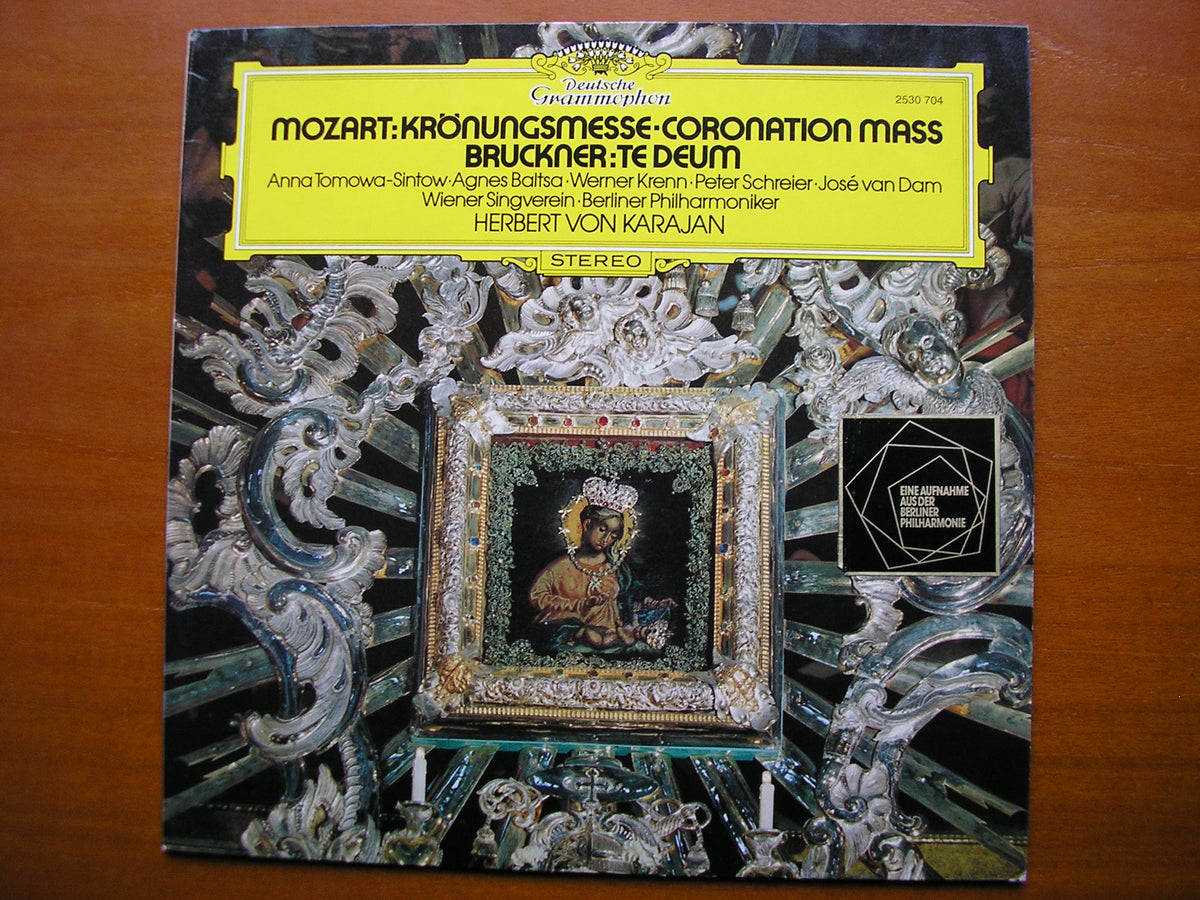 MOZART: CORONATION MASS / BRUCKNER: TE DEUM     SOLOISTS / BERLIN PHILHARMONIC / KARAJAN    2530 704