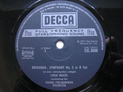 BRUCKNER: SYMPHONY No. 5      MAAZEL / VIENNA PHILHARMONIC    2LP     SXL 6688 / 7