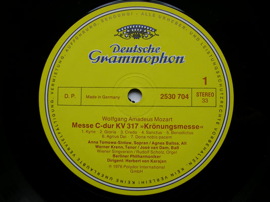 MOZART: CORONATION MASS / BRUCKNER: TE DEUM     SOLOISTS / BERLIN PHILHARMONIC / KARAJAN    2530 704