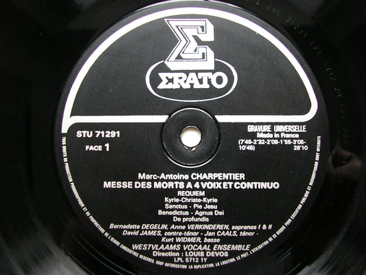 CHARPENTIER: MESSES DES MORTS  (REQUIEM)     SOLOISTS / MUSICA POLYPHONICA / DEVOS     STU 71291