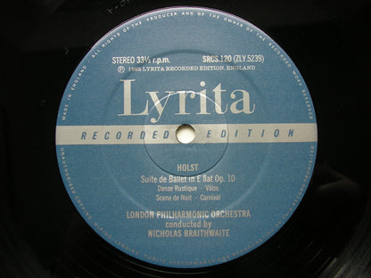 HOLST: SUITE de BALLET / WARLOCK: AN OLD SONG / SERENADE / CAPRIOL    BOULT / BRAITHWAITE / LPO / LSO      SRCS 120