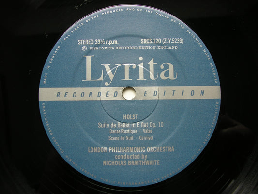 HOLST: SUITE de BALLET / WARLOCK: AN OLD SONG / SERENADE / CAPRIOL    BOULT / BRAITHWAITE / LPO / LSO      SRCS 120