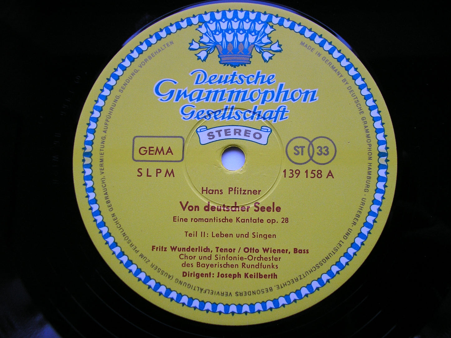 PFITZNER: CANTATA 'THE GERMAN SOUL'    SOLOISTS / BAVARIAN RADIO SYMPHONY / KEILBERTH     2LP      139 157/8