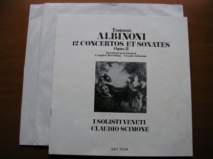 ALBINONI: TWELVE CONCERTOS & SONATAS Op. 11       I SOLOISTI VENETI / SCIMONE   2LP    STU 71234