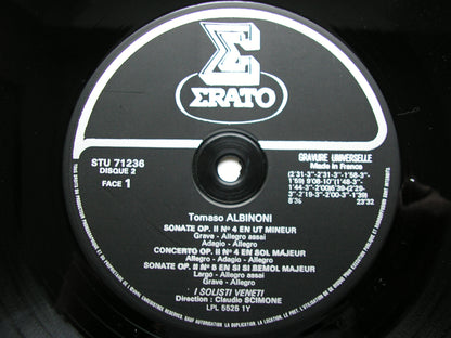 ALBINONI: TWELVE CONCERTOS & SONATAS Op. 11       I SOLOISTI VENETI / SCIMONE   2LP    STU 71234