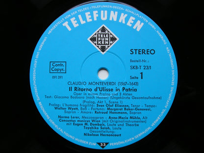 MONTEVERDI: THE RETURN OF ULYSSES     SOLOISTS / CONCENTUS MUSICUS VIENNA / HARNONCOURT    4LP    SKB-T 23 / 1-4