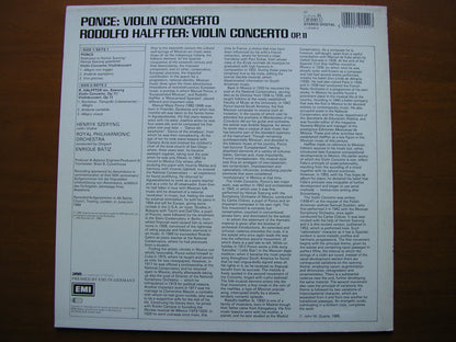 PONCE: VIOLIN CONCERTO / HALFFTER: VIOLIN CONCERTO      SZERYNG / ROYAL PHILHARMONIC / BATIZ     27 0151