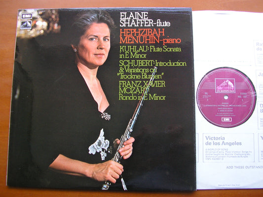 KUHLAU: SONATA / SCHUBERT: INTRO & VARIATIONS / FRANZ XAVER MOZART: RONDO       ELAINE SHAFFER / HEPHZIBAH MENUHIN        HQS 1257