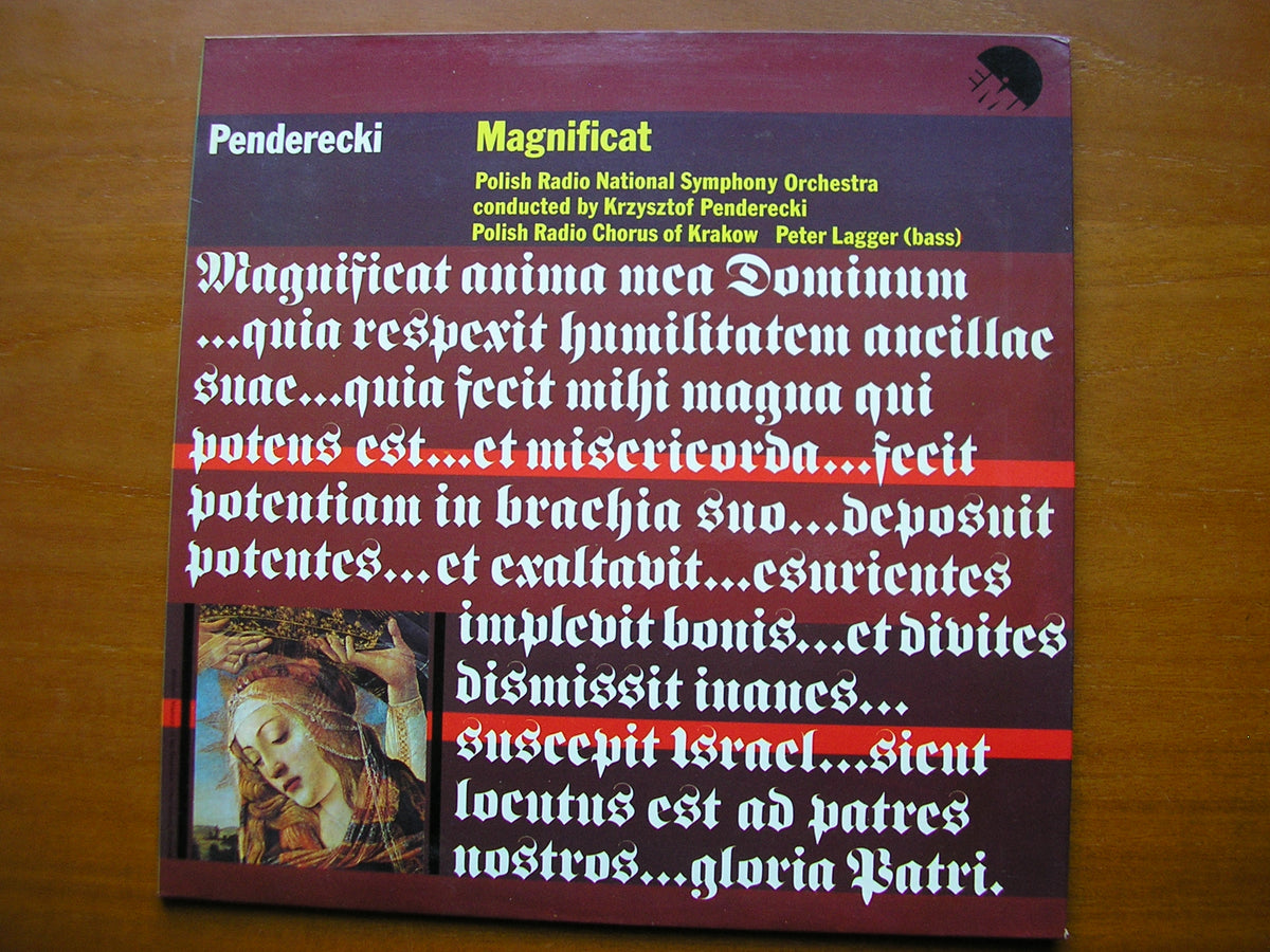 PENDERECKI: MAGNIFICAT      SOLOISTS / POLISH RADIO ORCHESTRA / PENDERECKI      EMD 5524
