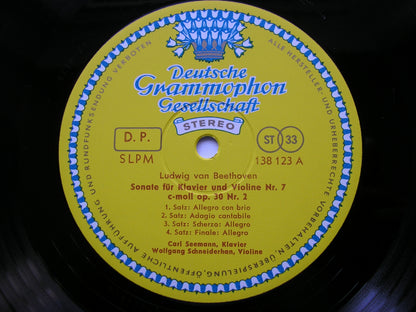 BEETHOVEN: VIOLIN SONATAS Nos. 7 & 10       SCHNEIDERHAN / SEEMANN     138 123