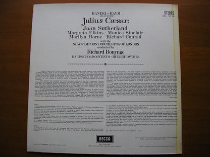 SXL 6116  HANDEL: JULIUS CAESAR  arias     SUTHERLAND / HORNE / ELKINS / NSOL / BONYNGE      ED1