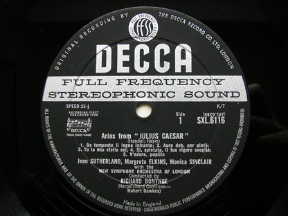 SXL 6116  HANDEL: JULIUS CAESAR  arias     SUTHERLAND / HORNE / ELKINS / NSOL / BONYNGE      ED1