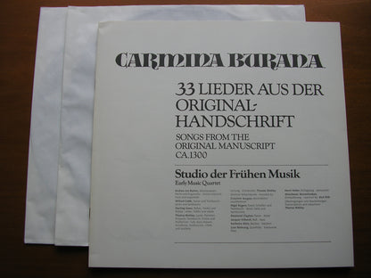 CARMINA BURANA: 33 SONGS FROM THE 13th CENTURY MANUSCRIPT  /  STUDIO OF EARLY MUSIC     6.35319