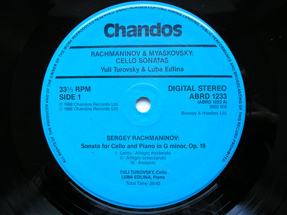 RACHMANINOV: CELLO SONATA / MYASKOVSKY: CELLO SONATA No. 2    TUROVSKY / EDLINA    ABRD 1233