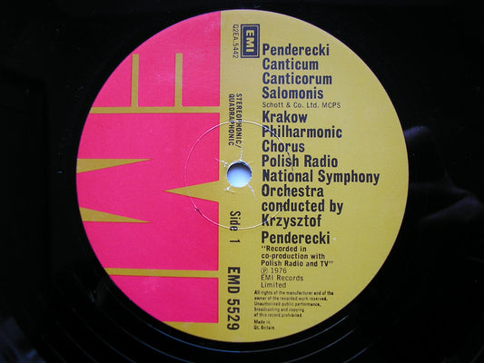 PENDERECKI: THE SONG OF SONGS       POLISH RADIO ORCHESTRA / PENDERECKI        EMD 5529