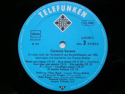 CARMINA BURANA: 33 SONGS FROM THE 13th CENTURY MANUSCRIPT  /  STUDIO OF EARLY MUSIC     6.35319