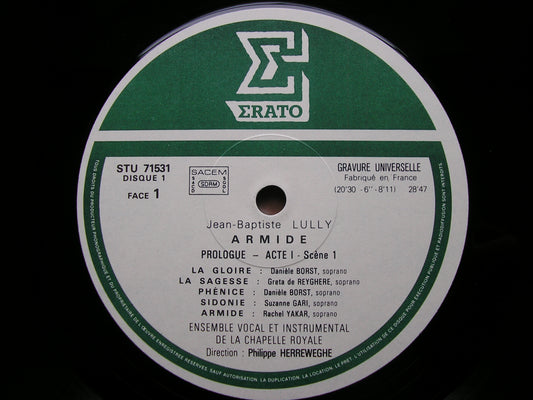 LULLY: ARMIDE    YAKAR / VANDERSTEENE / POULENARD / DE MEY / COLD / CHAPELLE ROYALE / HERREWEGHE   2LP    STU 715302    2LP