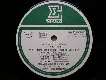 LULLY: ARMIDE    YAKAR / VANDERSTEENE / POULENARD / DE MEY / COLD / CHAPELLE ROYALE / HERREWEGHE   2LP    STU 715302    2LP