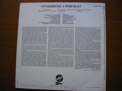 PENDERECKI: A PORTRAIT     Choral / Orchestral / Chamber Music       STGBY 673