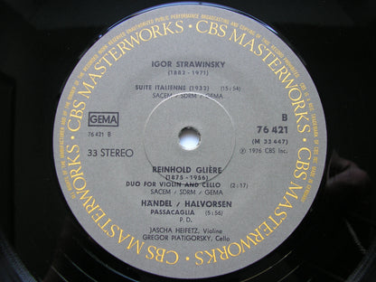 DVORAK: PIANO TRIO Op. 65 / STRAVINSKY / GLIERE / HANDEL    HEIFETZ / PIATIGORSKY / PENNARIO      76421