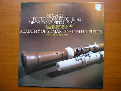MOZART: FLUTE CONCERTO K313 / OBOE CONCERTO K314       MONTEUX / BLACK / ASMIF / MARRINER      6500 379