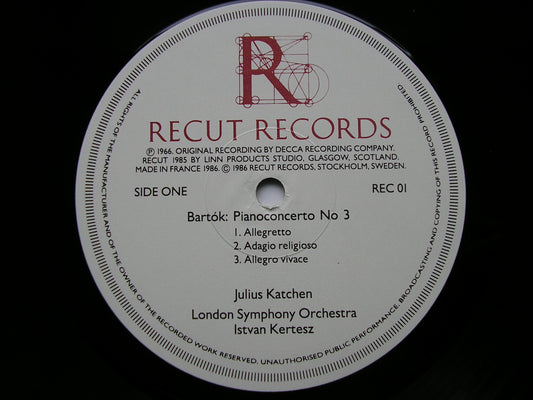 BARTOK: PIANO CONCERTO No. 3 / RAVEL: PIANO CONCERTO in G       KATCHEN / LONDON SYMPHONY / KERTESZ      REC 01