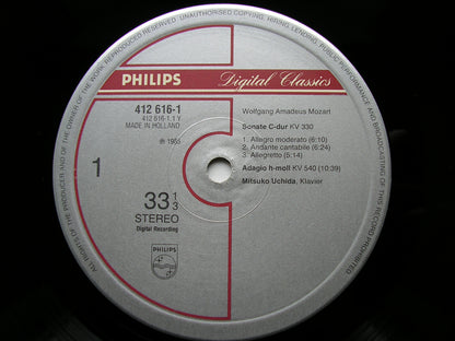 MOZART: PIANO SONATAS K330 in C / K333 in B / ADAGIO K540 / GIGUE K 574      MITSUKO UCHIDA     412 616