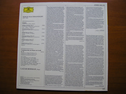 RACHMANINOV: CORELLI VARIATIONS / PRELUDES      LAZAR BERMAN       2531 276