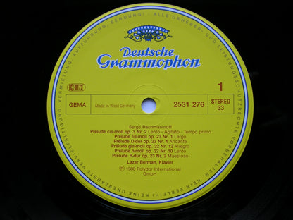 RACHMANINOV: CORELLI VARIATIONS / PRELUDES      LAZAR BERMAN       2531 276