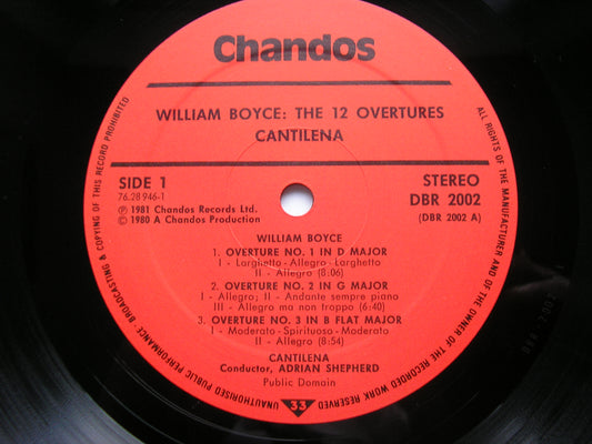 BOYCE: 12 SYMPHONIES     CANTILENA / ADRIAN SHEPHERD    DBR 2002