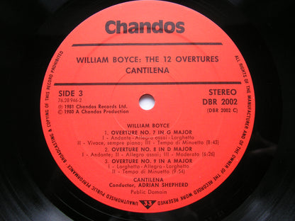 BOYCE: 12 SYMPHONIES     CANTILENA / ADRIAN SHEPHERD    DBR 2002