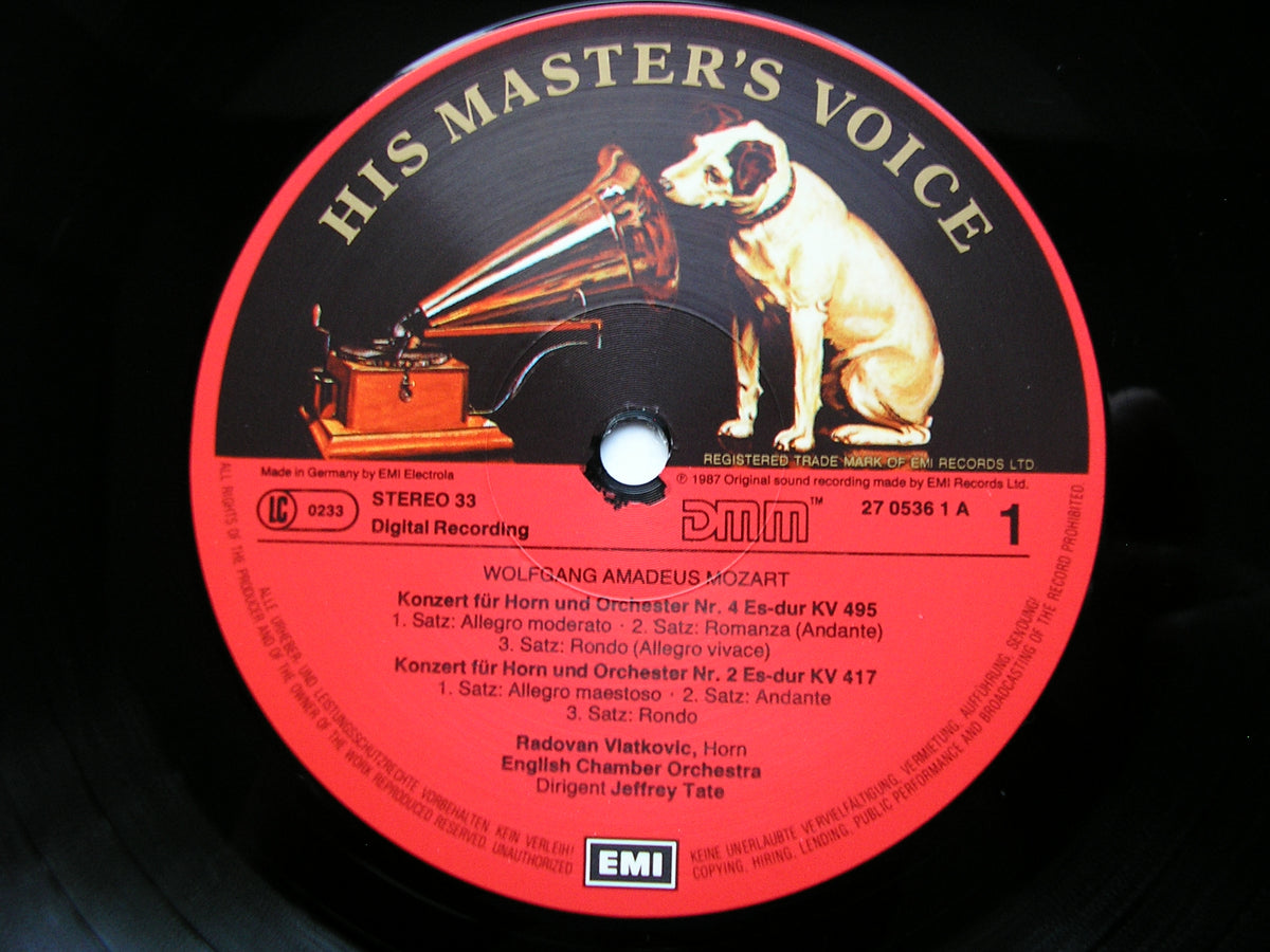 MOZART: HORN CONCERTOS Nos. 1 - 4       VLATKOVIC / ENGLISH CHAMBER ORCHESTRA / TATE    27 0536