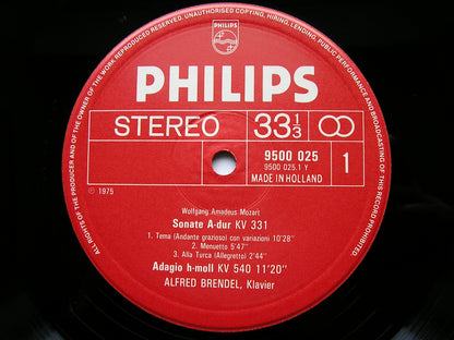 MOZART: PIANO SONATAS  K331 in A / K333 in B / ADAGIO K540      ALFRED BRENDEL    9500 025