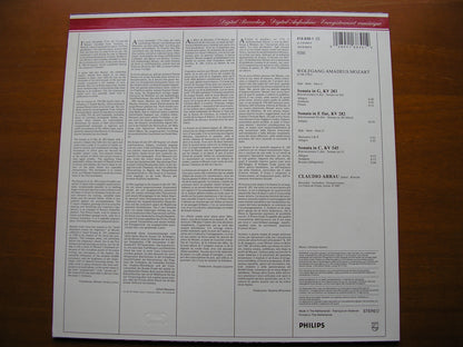 MOZART: PIANO SONATAS  K282 in E / K283 in G / K545 in C       CLAUDIO ARRAU       416 830
